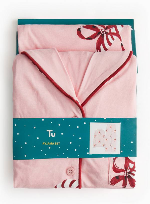 Mini Me Women's Candy Cane & Bows Traditional Pyjamas XXL | Tu Clothing