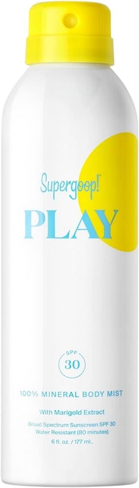 Supergoop! PLAY 100% Mineral Sunscreen SPF 30 Mist, 6 fl oz - Sunscreen Spray - Full Coverage Bod... | Amazon (US)