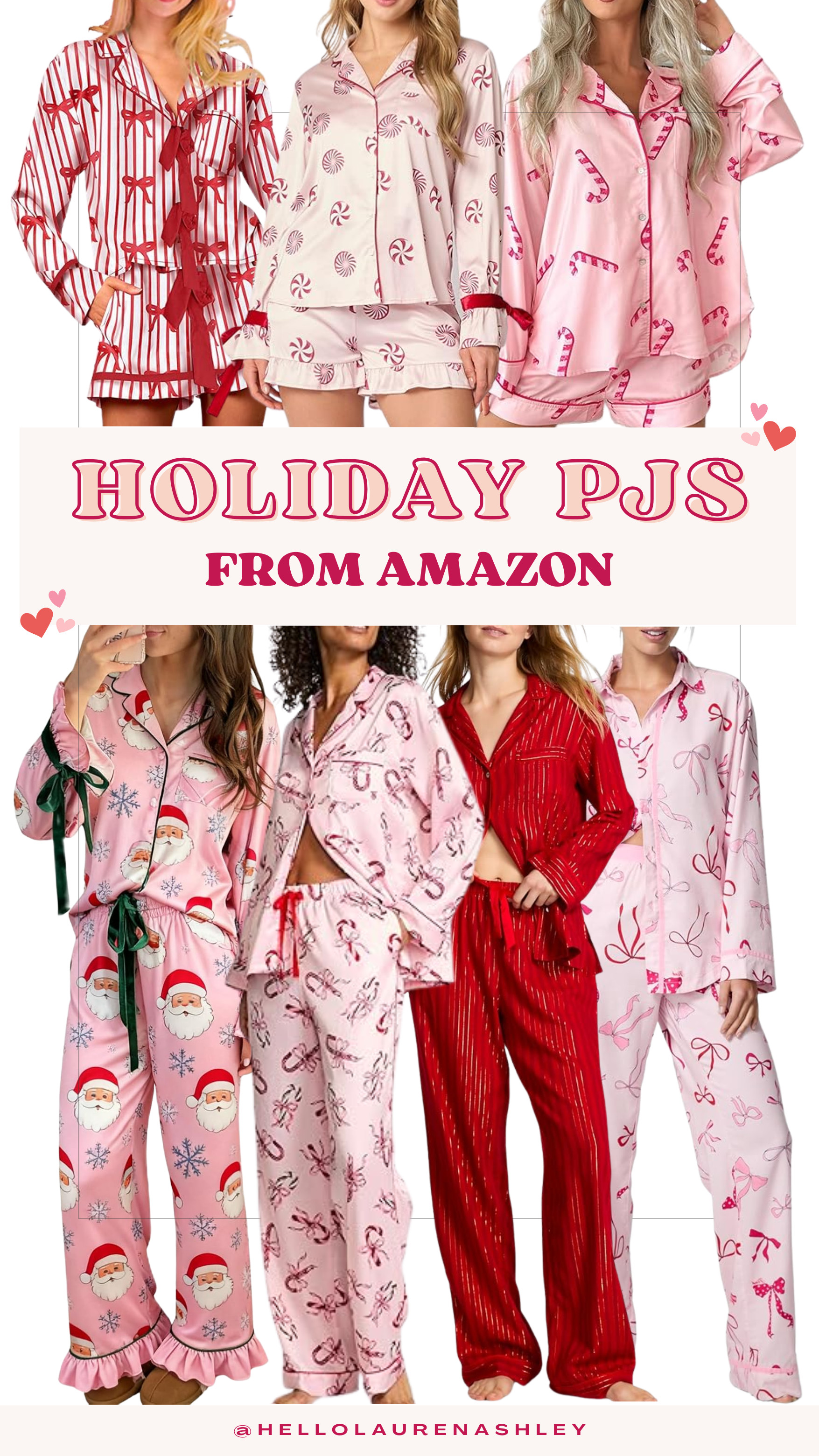 Amazon pajama alert! These adorable holiday PJs are perfect for cozy family photos, lazy mornings, and festive nights in. From candy cane prints and Santa designs to fun striped sets and peppermint patterns, we're obsessed with every option. Shop matching families sets or let everyone pick their own vibe—these are comfort goals! 🎄💗  

 #LTKGiftGuide #LTKHoliday #LTKSaleAlert