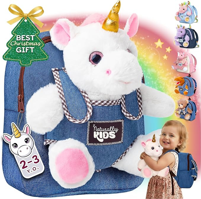 Naturally KIDS Unicorn Toys for Age 3, Birthday Gifts for 2 Year Old Girls, 3 Year Old Girl Gifts... | Amazon (US)
