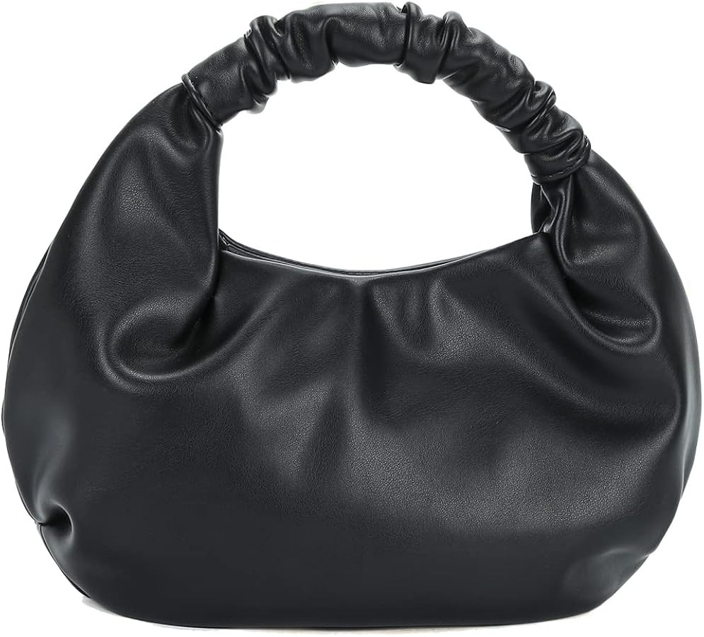 Mini Hobo Tote Bags for Women Soft Leather Clutch Purses for Women Cloud-Shaped Top Handle Bags | Amazon (US)