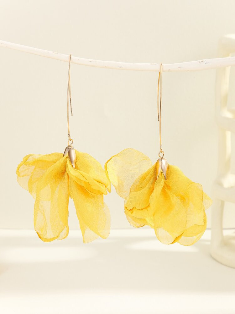 Fabric Flower Drop Earrings | SHEIN