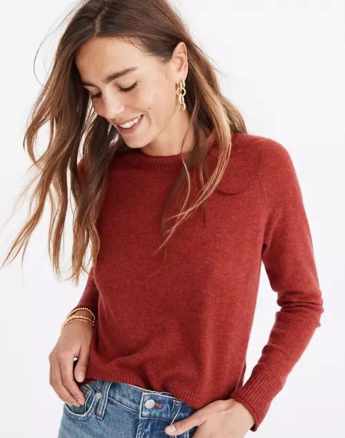 (Re)sponsible Cashmere Roll-Trim Pullover Sweater | Madewell