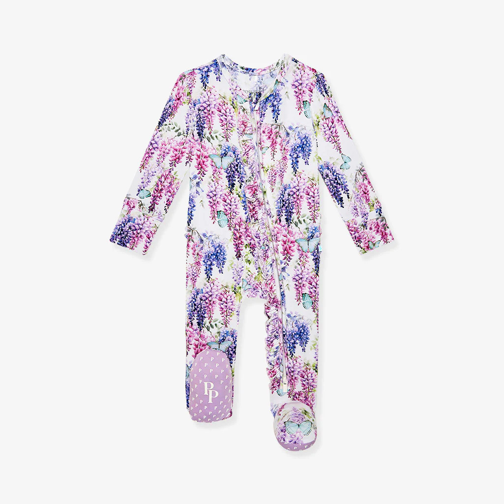 Laura Jane Footie Ruffled Zippered One Piece | Posh Peanut