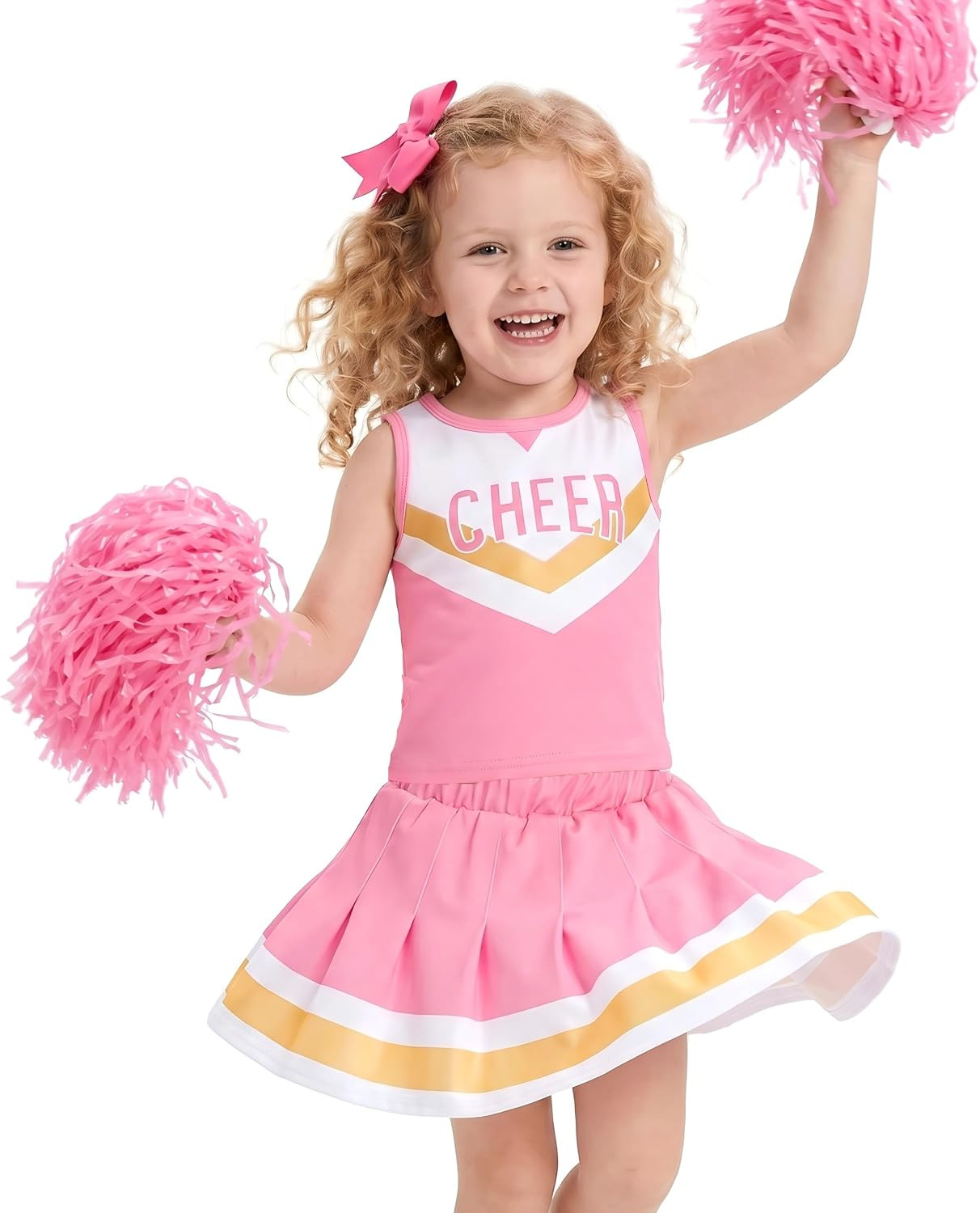 KAKALVER Cheerleader Costume for Girls Cheer Up Dress Outfit Team Uniform | Amazon (US)