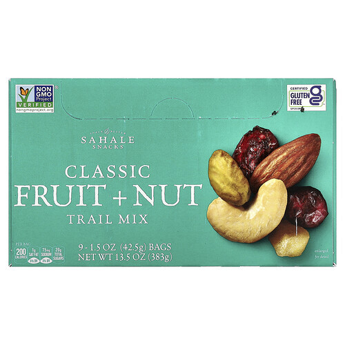 Sahale Snacks, Trail Mix, Classic Fruit + Nut, 9 Packs, 1.5 oz (42.5 g) Each | iHerb