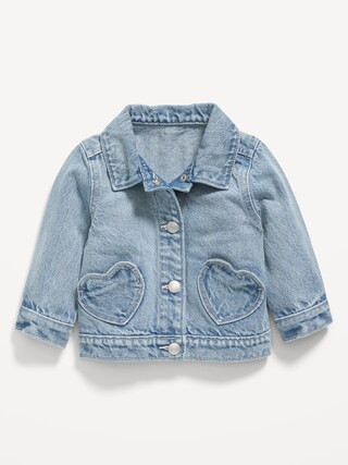 Unisex Heart-Pocket Trucker Jean Jacket for Baby | Old Navy (CA)