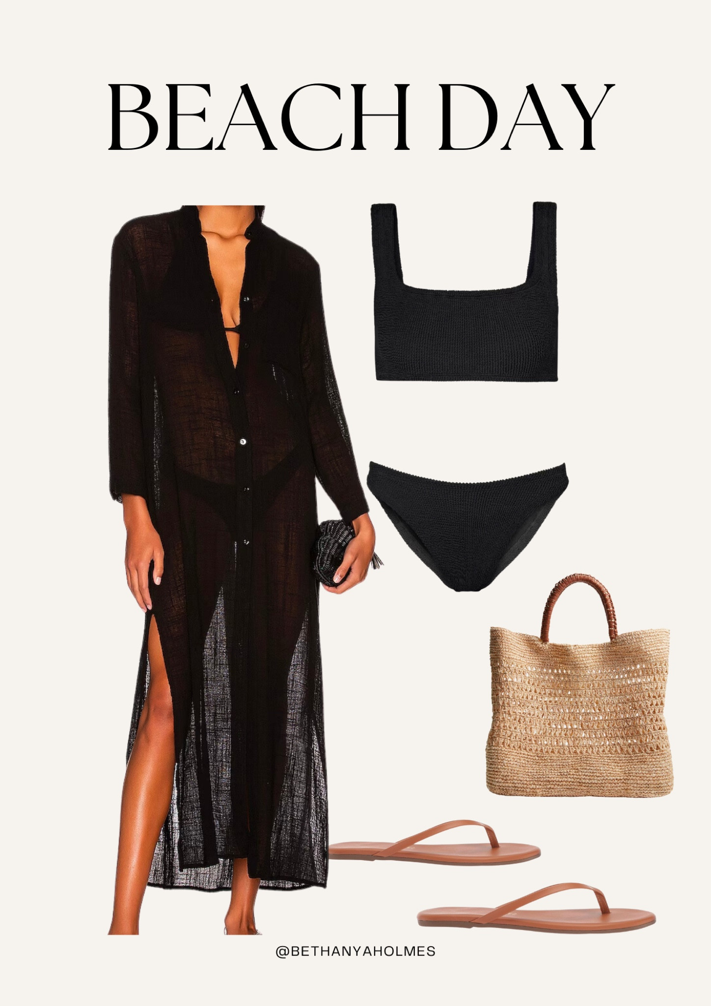 Beach day outfit idea 