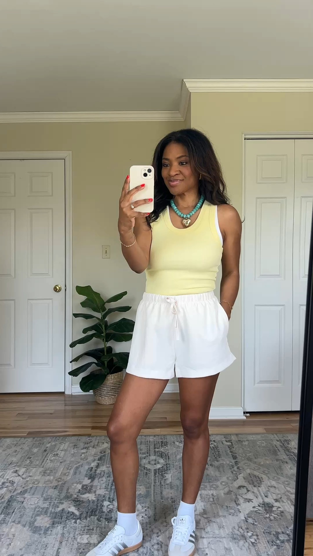 Aritzia finds! Wearing a small in the top, (the tank tops are see through so I had to double up and wear the white one underneath, just a heads up)
Small in shorts. Size down 1/2 in shoes

#LTKgrwm #LTKOver40 #LTKootd