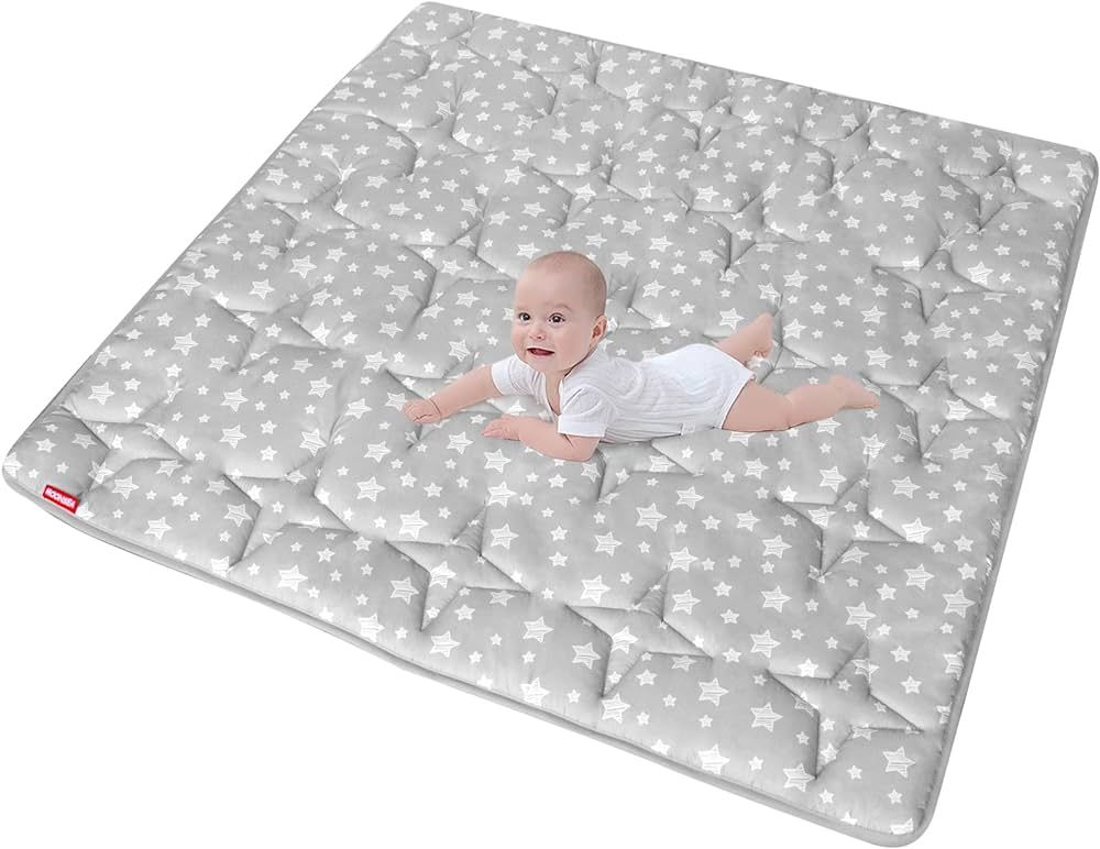 Baby Playpen Mat, One-Piece Crawling Mat Non Slip Cushioned Baby Mats for Playing 59x59 Inches, B... | Amazon (US)