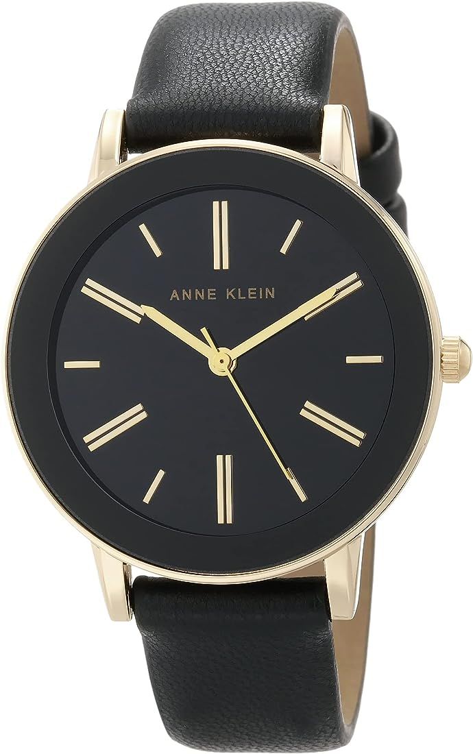 Anne Klein Women's Strap Watch, AK/3818, Black/Gold | Amazon (CA)