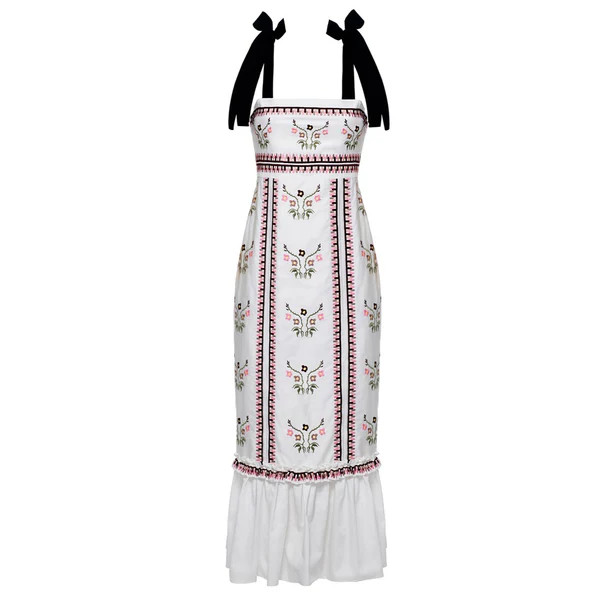 Greta Dress, Off White | The Avenue