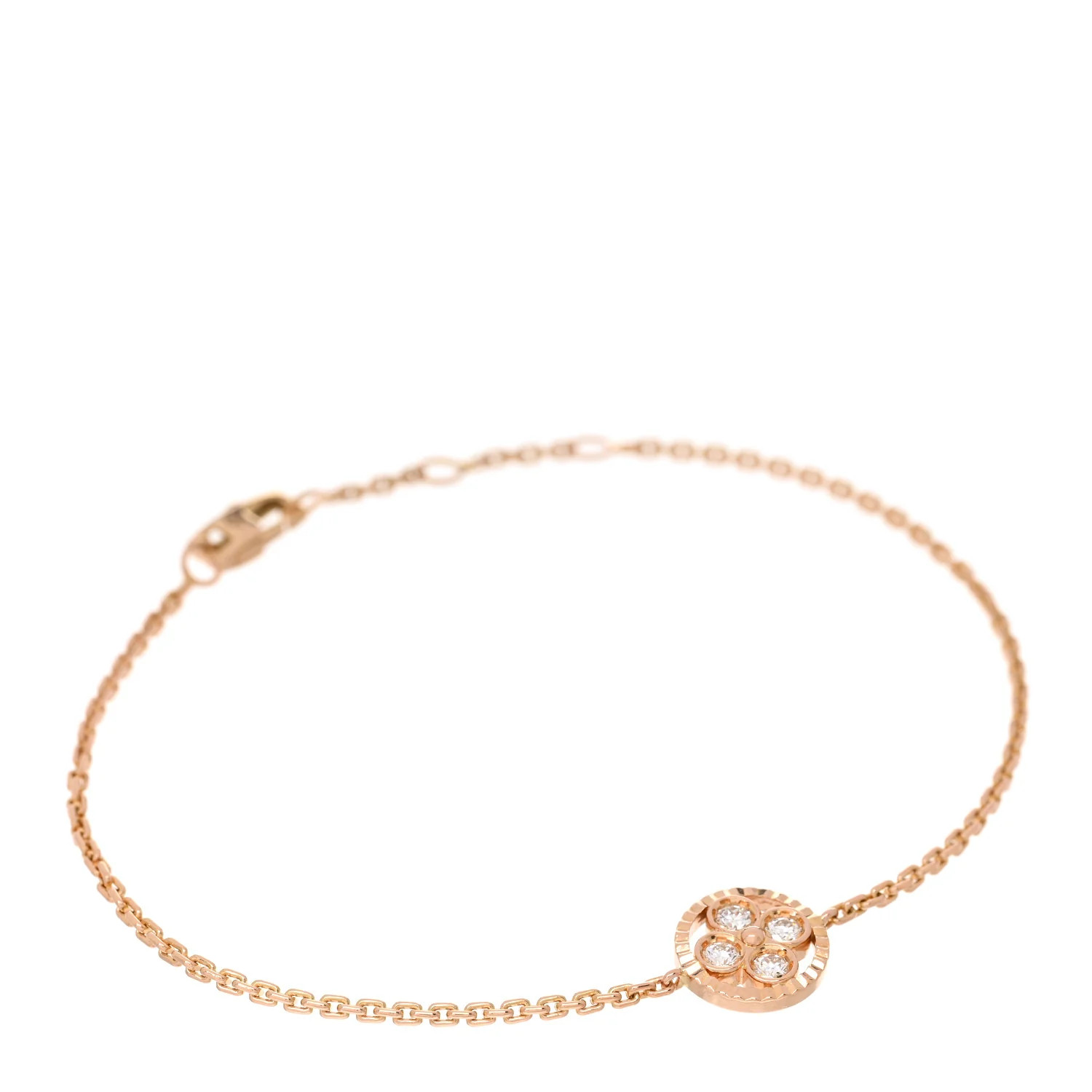 18K Pink Gold Diamond Sun Blossom Bracelet | FASHIONPHILE (US)