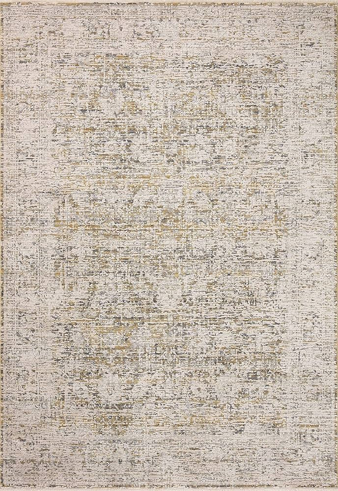 Amber Lewis x Loloi Alie Collection ALE-05 Gold / Beige, Traditional 5'-3" x 7'-9" Area Rug | Amazon (US)