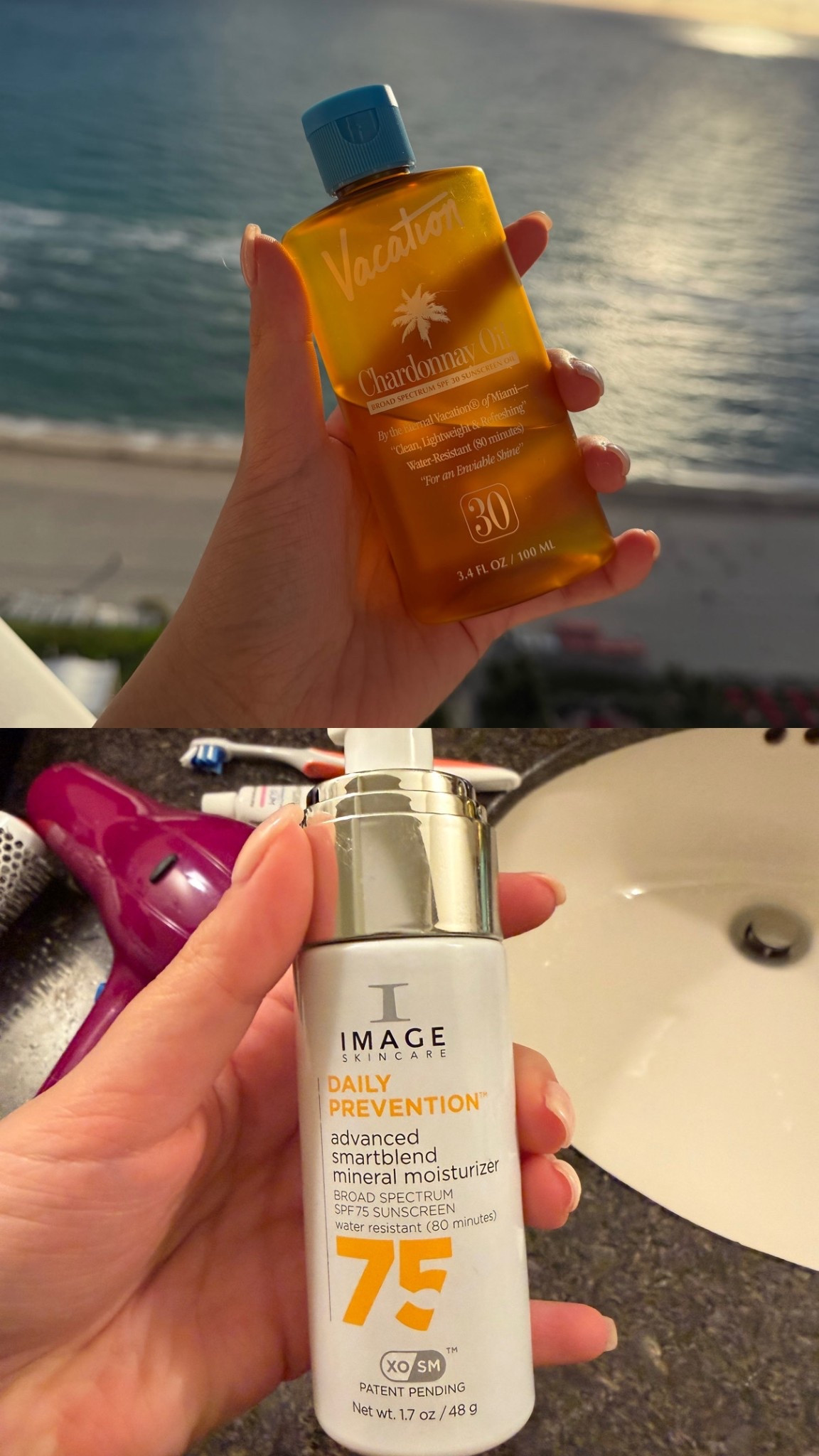 My favorite sunscreens that I still get tan with! I never burn using the Chardonnay oil and it sinks into the skin and leaves an amazing glow! I get the most gorgeous golden tan with it. The image skincare spf 75 is tinted and amazing on the face and doesn’t break you out! Both are must tries 

#LTKTravel #LTKgrwm #LTKdayinmylife