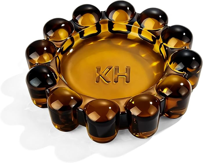 Amber Bubble Glass Candle Dish \u2013 Modern Clear Glass Candle Holder for Tealights & Diffusers,... | Amazon (US)