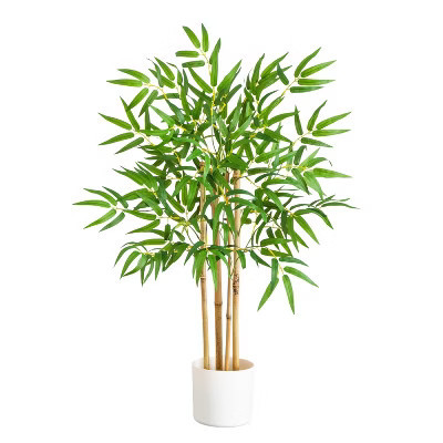 HomeStock  2.5 ft. Artificial Bamboo Tree in Pot for Indoor/Outdoor | Target