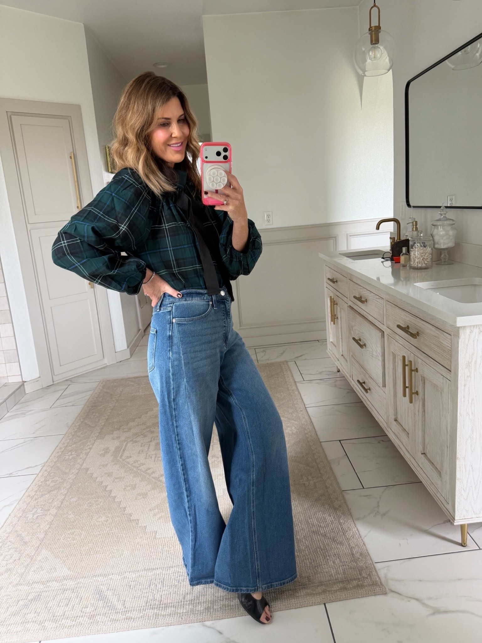 Entire outfit @Walmart 
Small top
Size 4 jeans (they run big; could have sized down one)