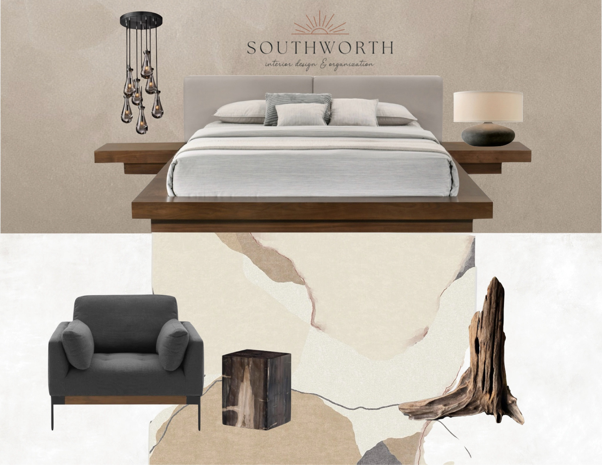 Modern Masculine Bachelor Bedroom Design

rise + SHINE
Southworth Design

interior design, bedroom decor, masculine decor, rustic, coastal, driftwood, sculpture, washable rug, platform bed, pendant light, table lampp

#LTKmens #LTKsalealert #LTKhome