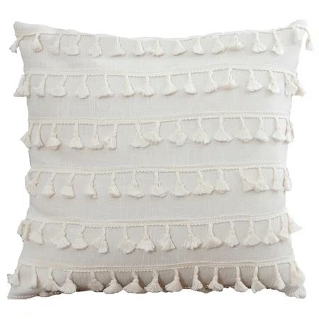 Pillow Case Tassel Pillowcase Pillow Covers Tassels Cushion Cover Boho Tassel Cotton Square Decorati | Walmart (US)