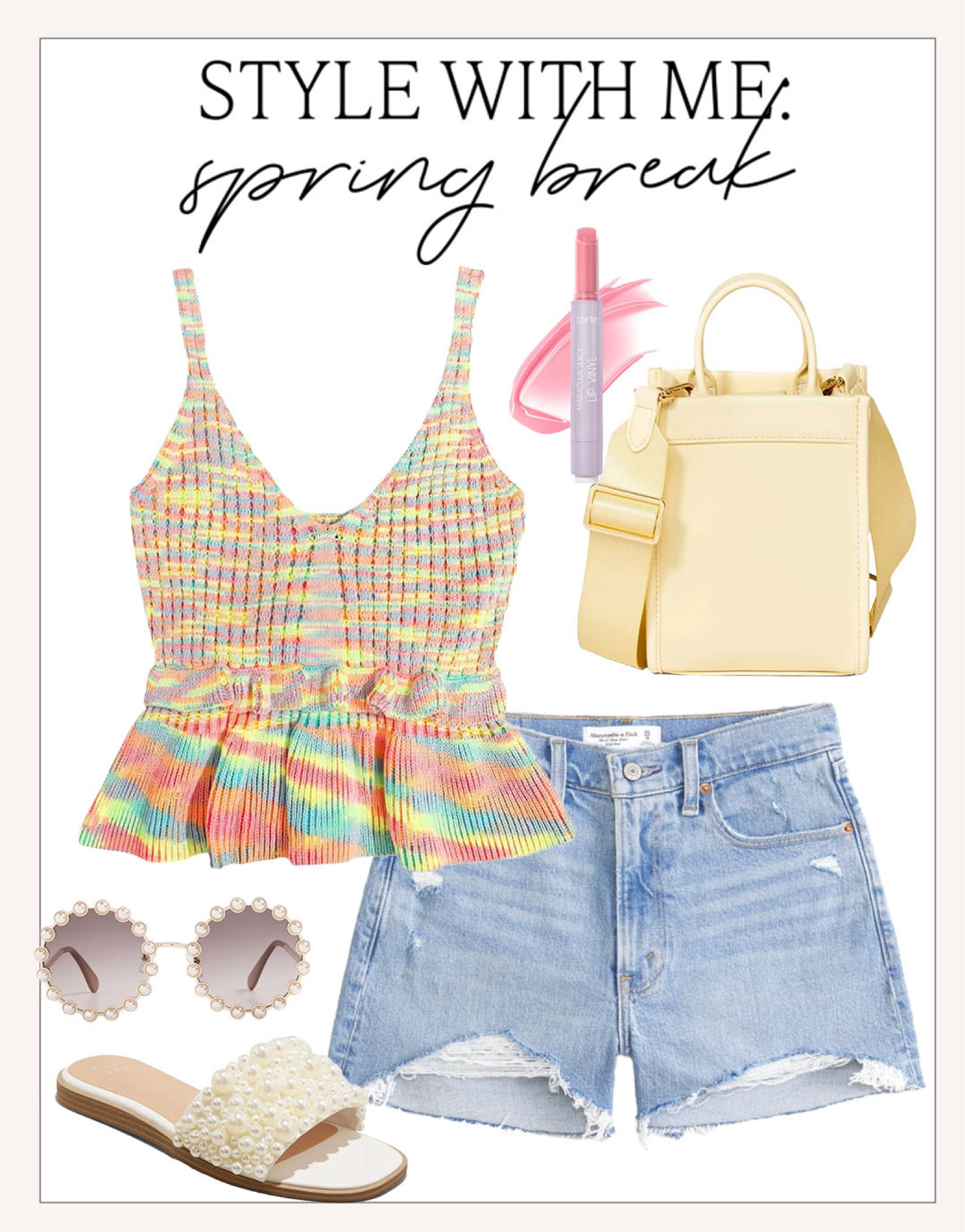 The cutest and most colorful spring break outfit! 

#springbreakstyle

Spring break style. Resort wear. Amazon resort wear. Best denim shorts  

#LTKfindsunder100 #LTKstyletip #LTKSeasonal