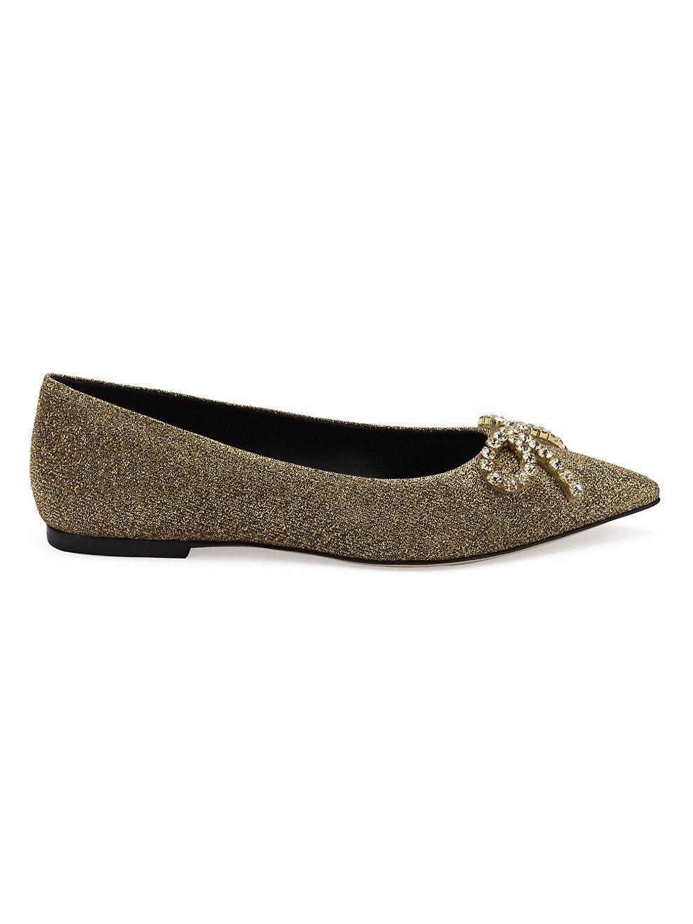 Lee Crystal-Embellished Lurex Flats | Saks Fifth Avenue