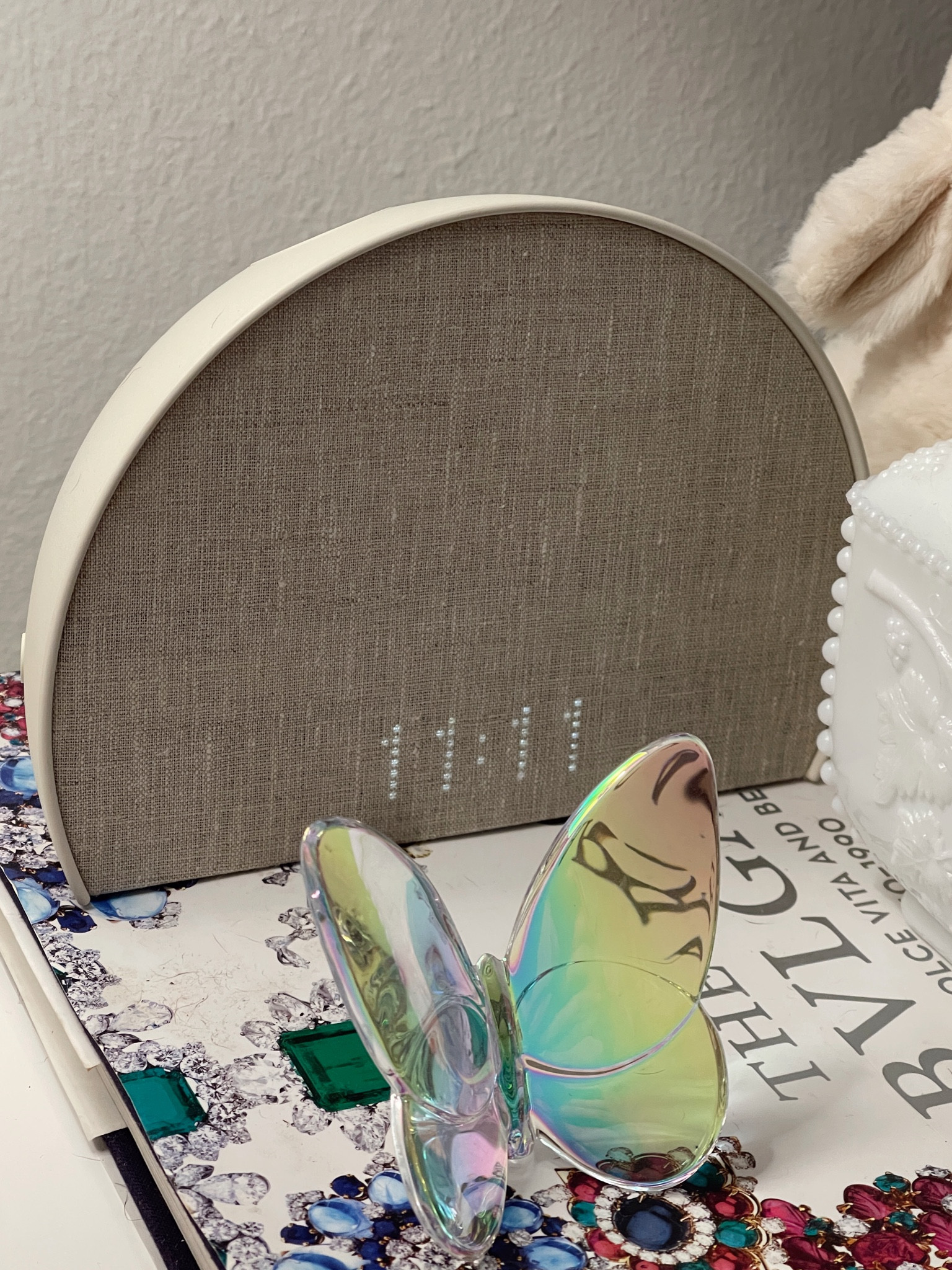 Gift guide  Hatch alarm clock. Baccarat butterfly. Blvgari coffee table book. 

#LTKHome #LTKGiftGuide