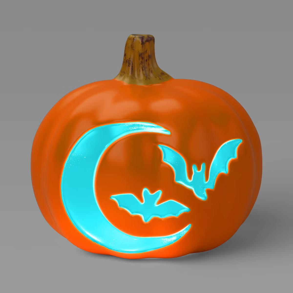 9" Lit Pumpkin with Moon and Bats Halloween Decorative Prop - Hyde and EEK! Boutique™ | Target