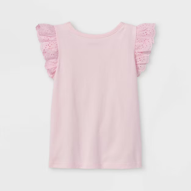 Toddler Girls' Eyelet Short Sleeve T-Shirt - Cat & Jack™ | Target