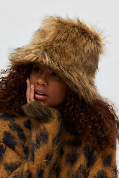 Fluffy Faux Fur Bucket Hat | Urban Outfitters (US and RoW)