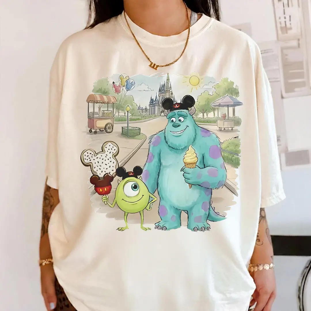 Monster Inc Disneyland Snacks Shirt, Sully Mike Magic Kingdom Castle, Disney Vacation Foodie T-Sh... | Etsy (US)