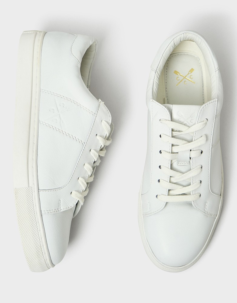 Women's White Leather Gigi Trainer from Crew Clothing Company | Crew Clothing (UK)