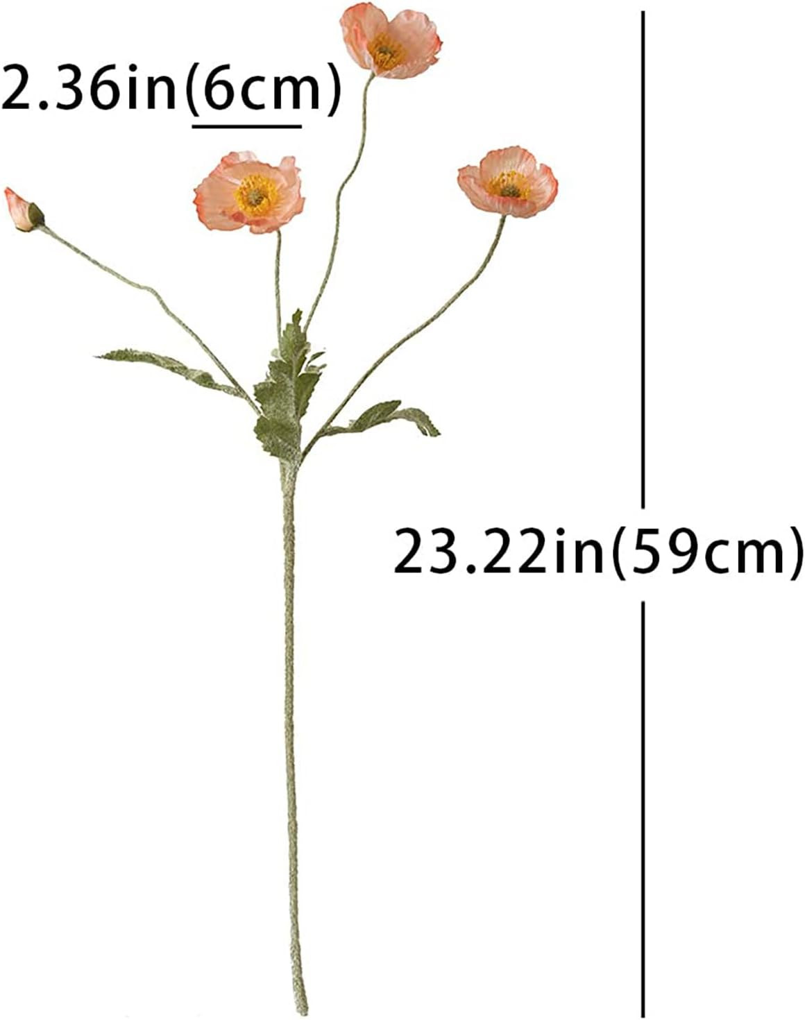 Artificial Flowers 6 Stems Poppy Silk Bouquet,for Wedding, Home, Party Decoration,Table Centerpie... | Amazon (US)