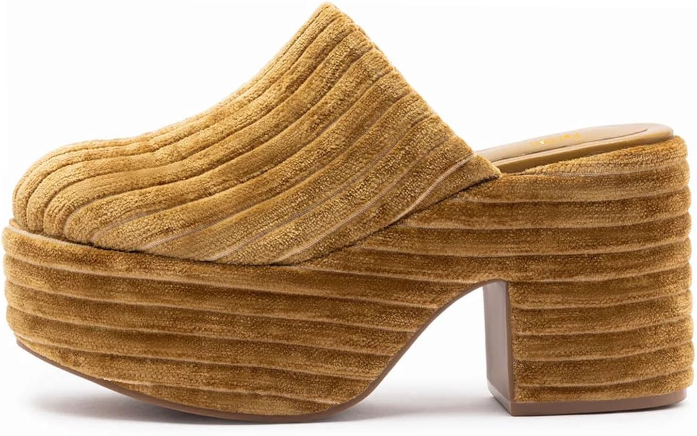 Pazzion Womens Comfy Thick Platform Round Closed Toe Clogs Mules Slip On Block High Heel Backless... | Amazon (US)