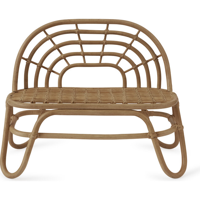 Rattan Rainbow Mini Bench, Natural | Maisonette