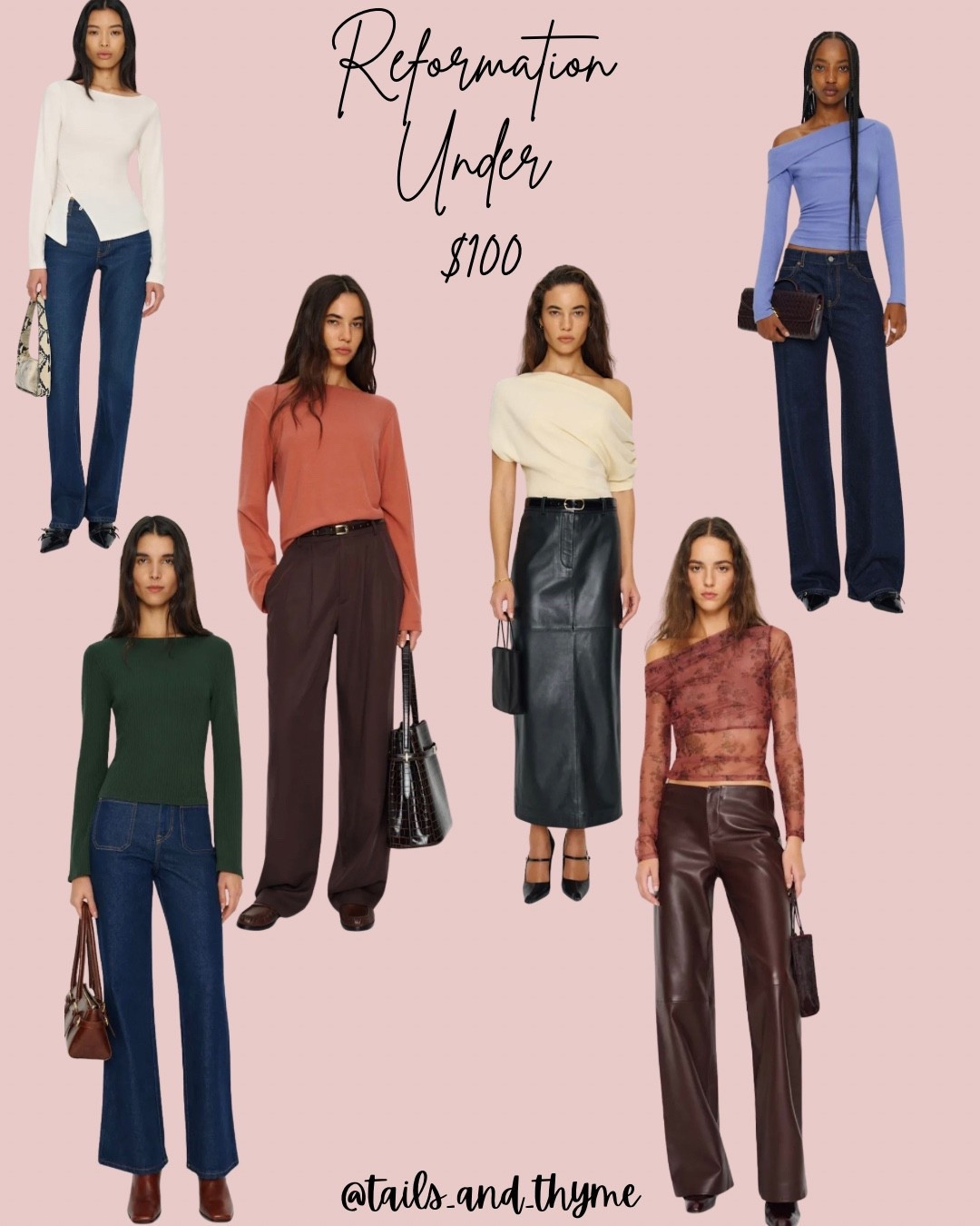 Reformation Under $100 ✨
Chic basics + elevated pieces that look way more expensive than they are. Rounded up my favorite Ref tops + pants that are all under $100 right now. The perfect mix of everyday staples + holiday pieces.
Tap to shop 🤍


#reformation #refgirl #ltkfinds #ltkfashion #ltkholiday #under100 #holidaystyle #winteroutfits #chicbasics #budgetfriendlyfashion

#LTKHoliday #LTKFindsUnder100 #LTKGiftGuide