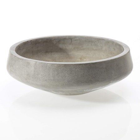 Newport Bowl Concrete Planter Modern Pot Decor for Home or Office l Indoor and Outdoor Planter for A | Walmart (US)