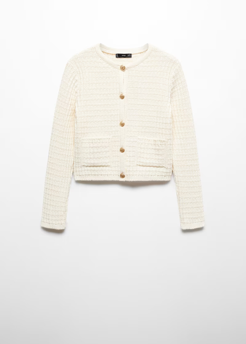 Textured knit cardigan -  Women | Mango USA | MANGO (US)