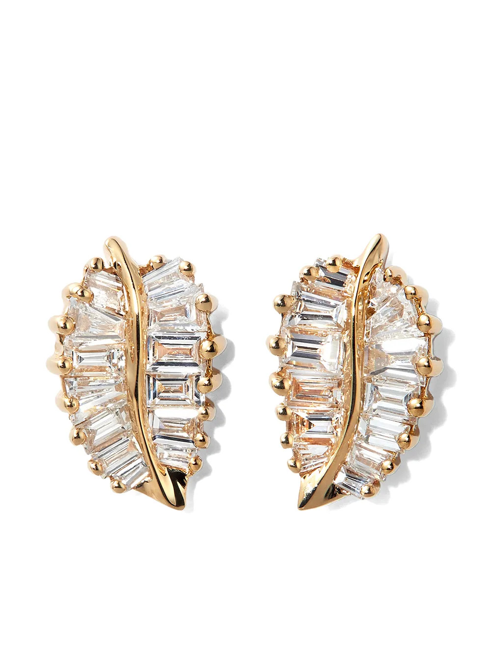 Anita Ko Palm Lead Diamond Earrings - Farfetch | Farfetch Global