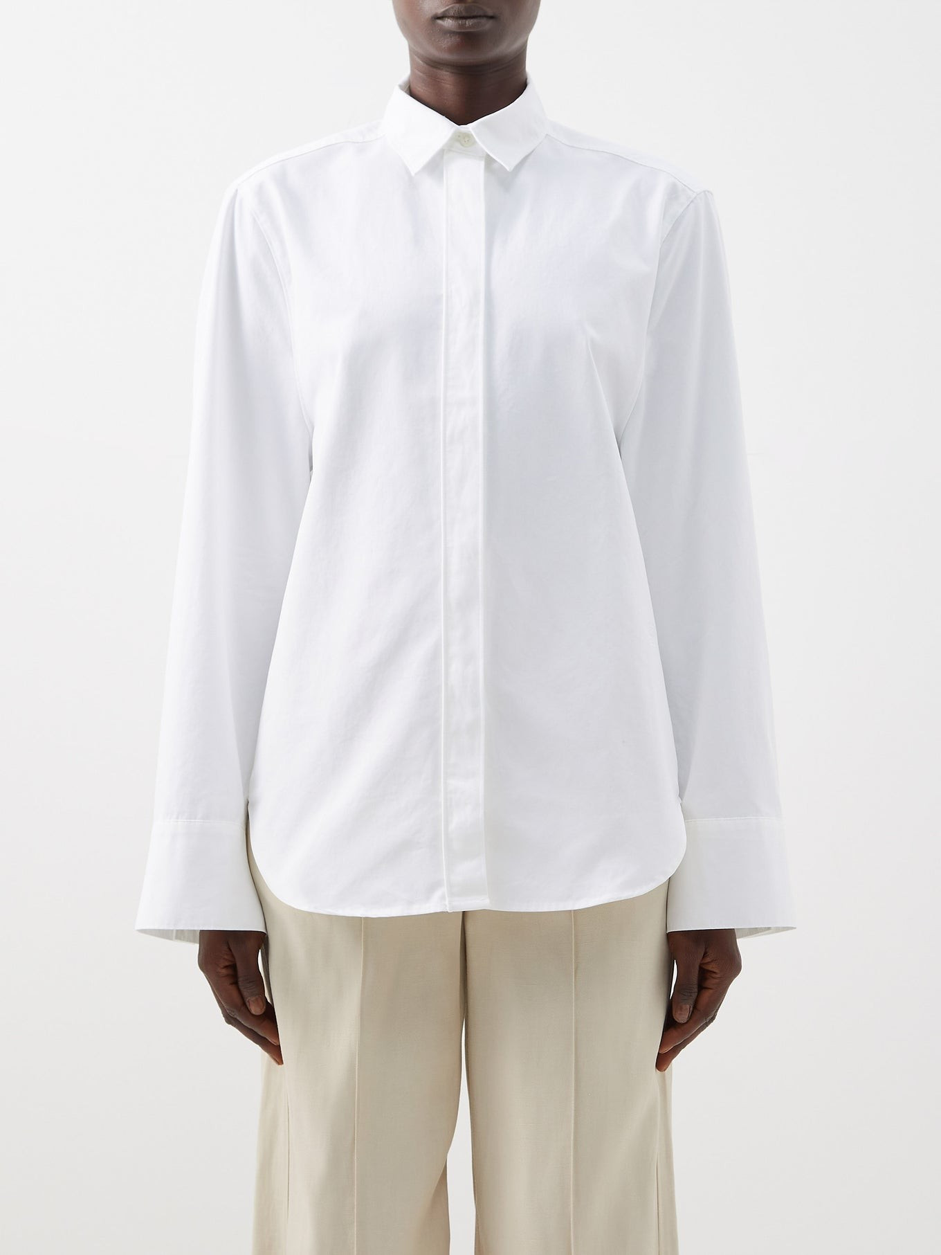 Organic cotton-poplin shirt | Toteme | Matches (UK)