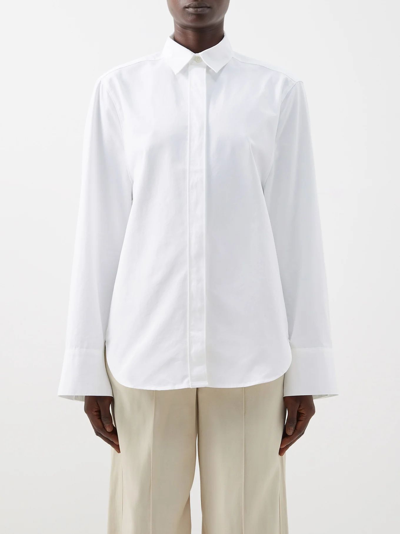 Organic cotton-poplin shirt | Toteme | Matches (US)