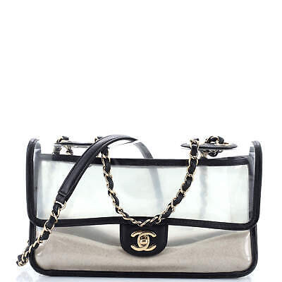 Chanel Sand By The Sea Flap Bag PVC with Lambskin Medium | eBay | eBay US