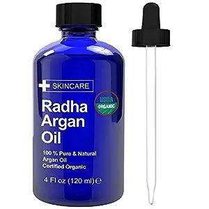Radha Beauty Argan Oil USDA Certified Organic, 4 oz. - 100% Pure Cold Pressed Moisturizing, Rejuv... | Amazon (US)