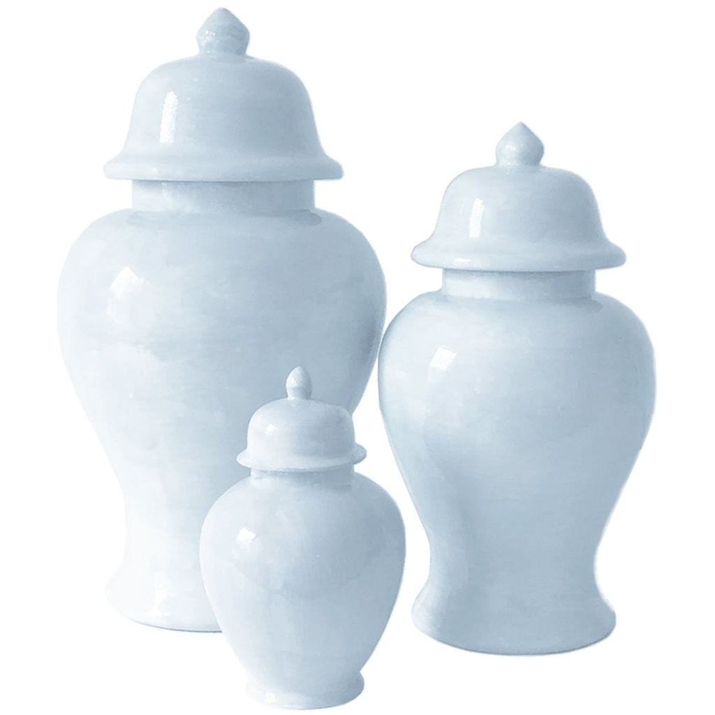 Hydrangea Light Blue Ginger Jars | Lo Home by Lauren Haskell Designs