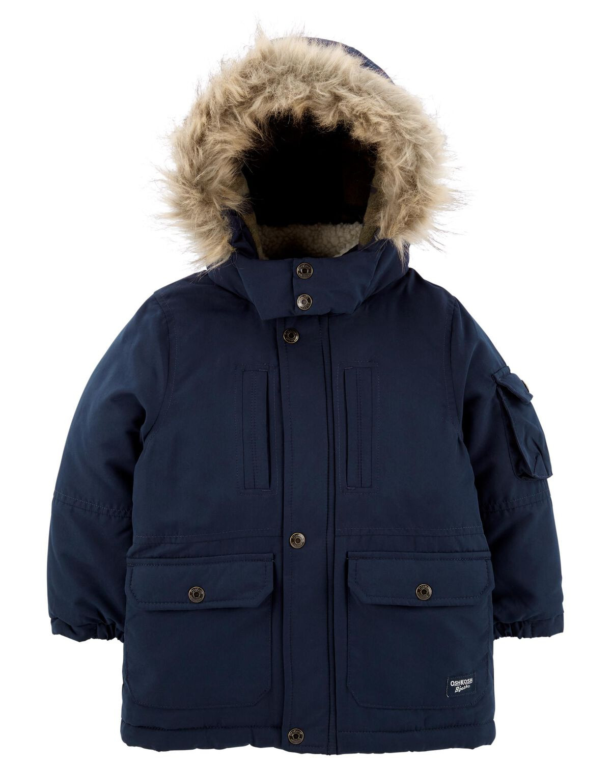 Kid Fleece-Lined Midweight Jacket with Faux Fur - OshKosh | Carter's | Carter's Inc