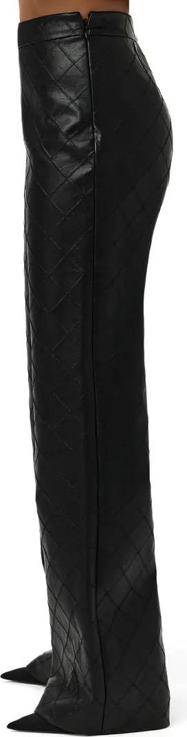 Diamond Stitched Faux Leather Pants | Nordstrom