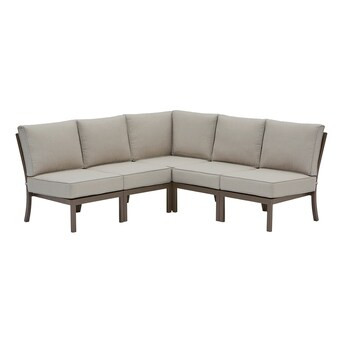 Garden Treasures Greenway 5-Piece Metal Frame Patio Conversation Set with Cushions | Lowe's