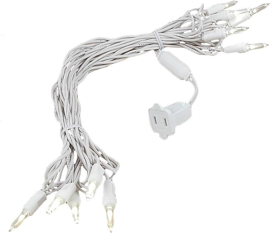 Novelty Lights Vintage Style T5 Warm White LED Christmas Lights, 11 Feet White Wire String of 10 ... | Amazon (US)