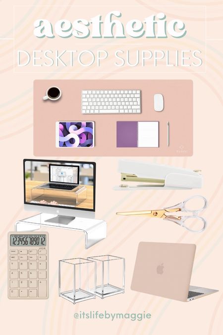 Aesthetic desktop supplies to elevate your office! All found on Amazon!

#amazonfinds #aestheticoffice #acrylicstand #largemousepad #amazonofficefinds #homeoffice #goldscissors #whitestapler 

#LTKhome #LTKunder50 #LTKFind