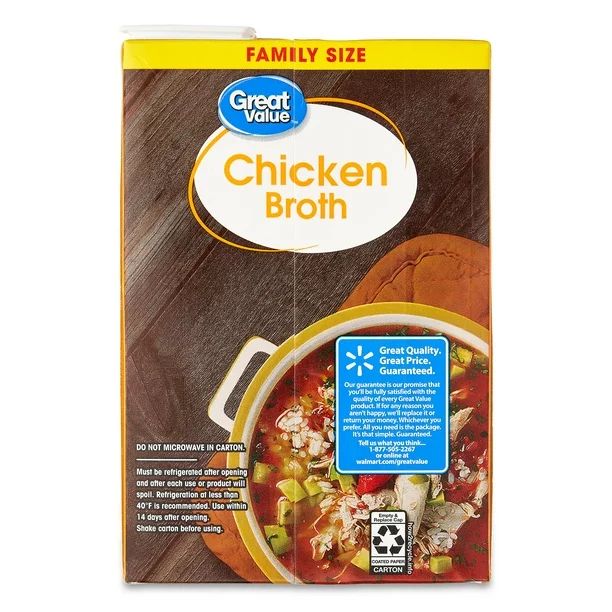 Great Value Chicken Broth, 48 oz - Walmart.com | Walmart (US)